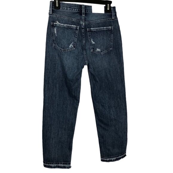 Pistolsa High Waist Skinny Jeans Medium Dark Wash Light Distressing Size 25 - Picture 2 of 13